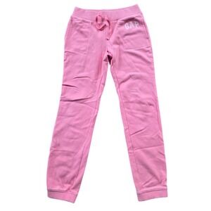Gap Sweatpants Kids Large 10 Pink‎ Logo Joggers Athleisure Barbiecore